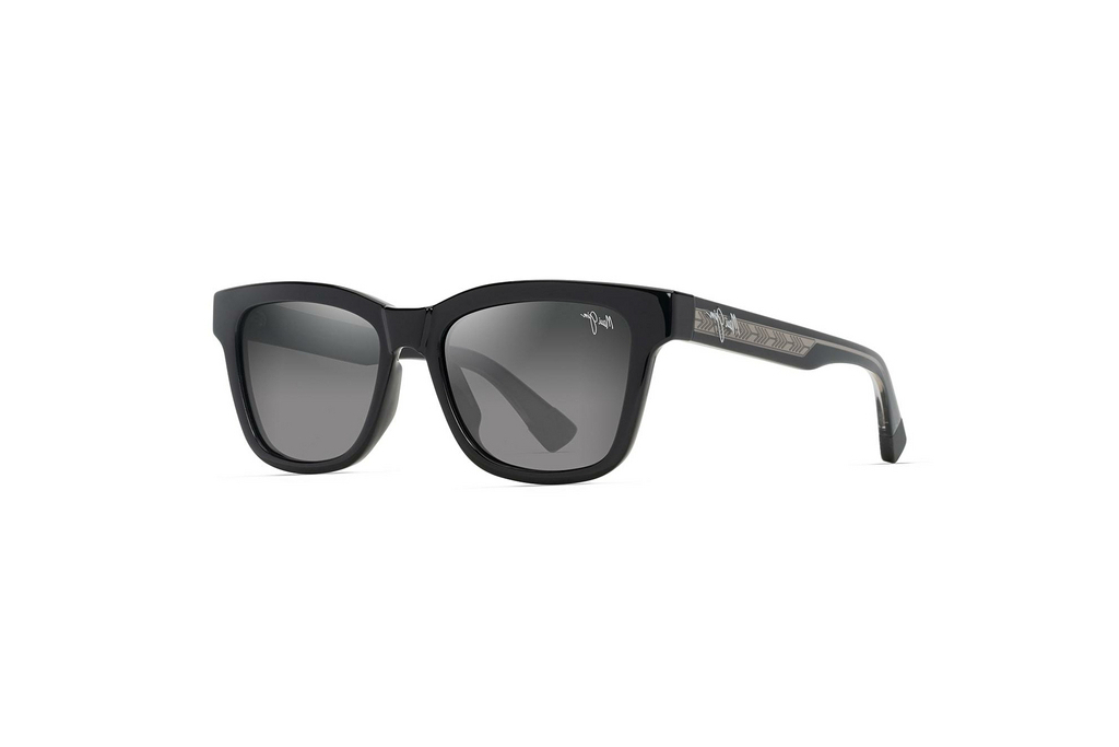 Maui Jim   Hanohano GS644-14A Neutral GreyShiny Black w/Trans Light Grey