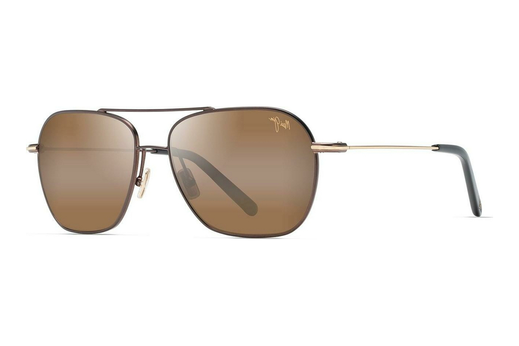 Maui Jim   Mano H877-01 HCL® BronzeDark Brown w/Gold Stripe