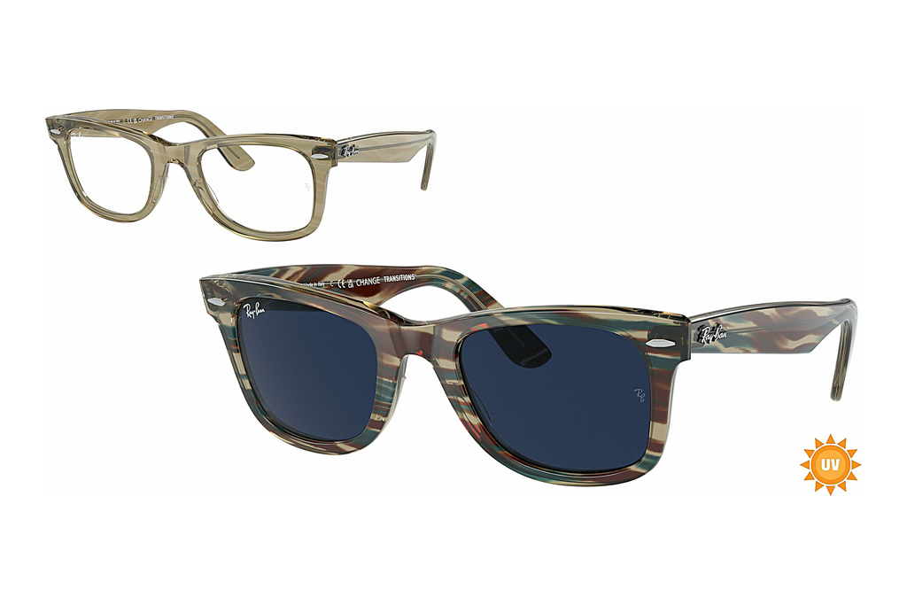Ray-Ban   RB2140 1387GG Clear/BluePhoto Striped Grey