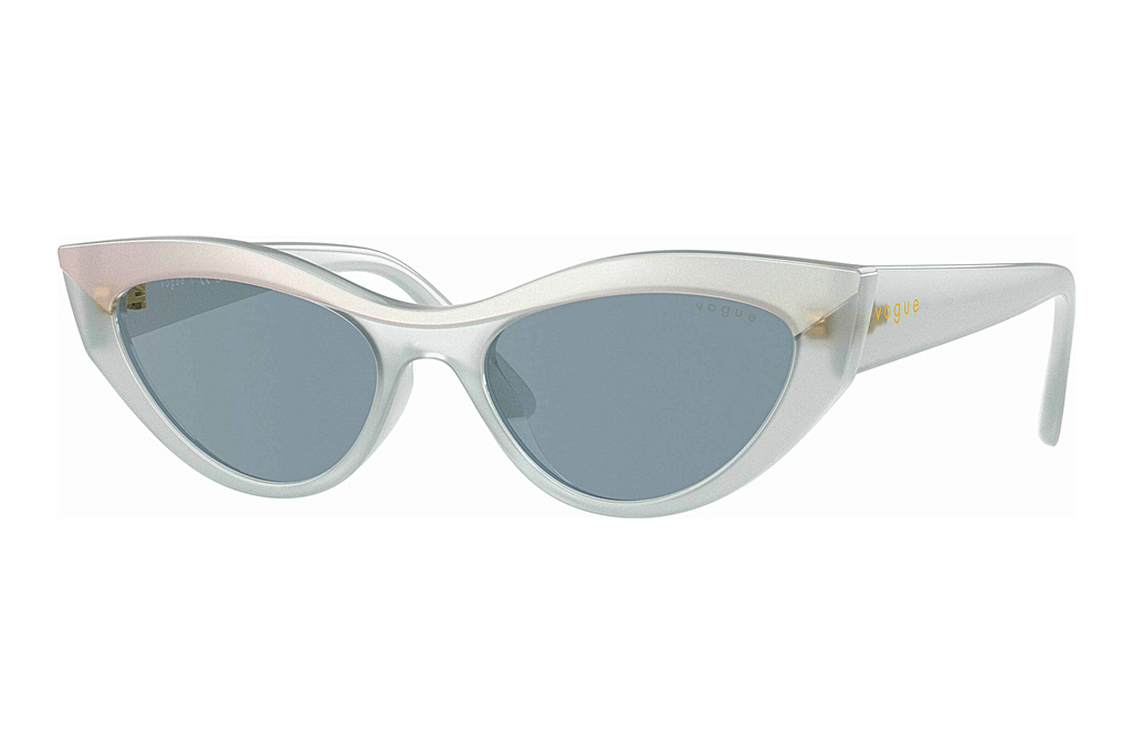 Vogue Eyewear   VO5637SU 32201U Light Blue Mirror SilverTop White/Opal Milk