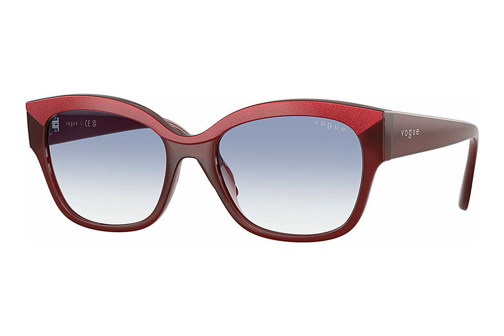 Vogue Eyewear   VO5638SU 322119 Clear Gradient Light BlueTop Red/Opal Red