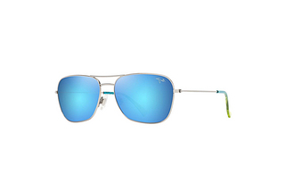 Maui Jim Naauao B675-17B Blue HawaiiShiny Silver w/Blue & Green