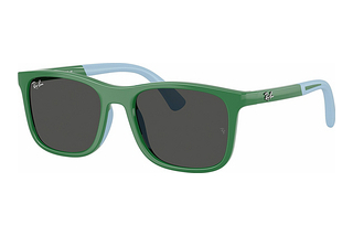 Ray-Ban Kids RJ9084S 718887 Dark GreyGreen On Rubber Light Blue